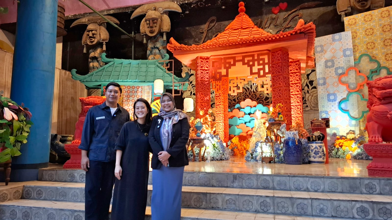 Salah satu pilihan konsep dekorasi pesta pernikahan yang ditawarkan di Tugu Serenity. Foto: Azmy