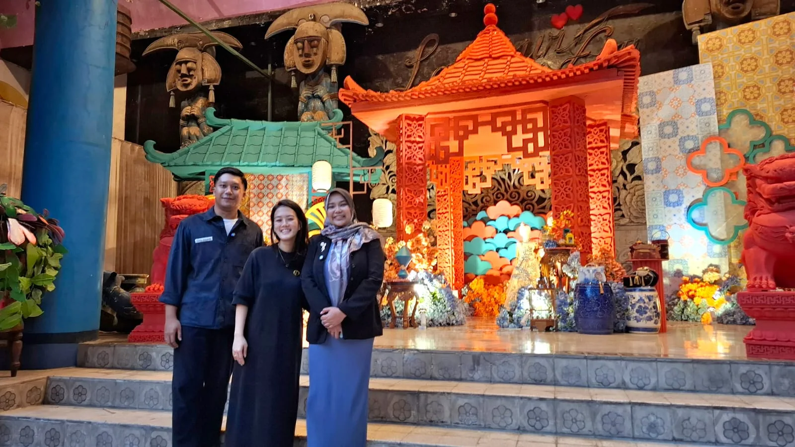 Salah satu pilihan konsep dekorasi pesta pernikahan yang ditawarkan di Tugu Serenity. Foto: Azmy
