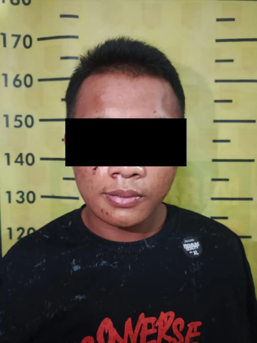 Tersangka F usai diamankan polisi. Foto: Polres Malang