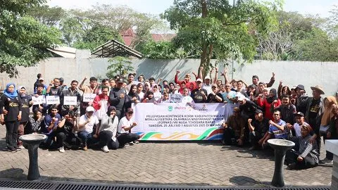 70 pegiat olahraga asal Kabupaten Malang akan berlaga di FORNAS VIII NTB. Foto: Dispora Kabupaten Malang