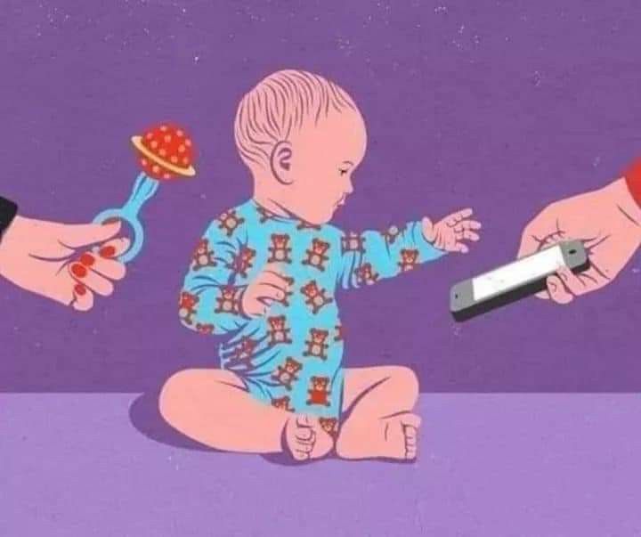 Ponsel jadi pengasuh anak
