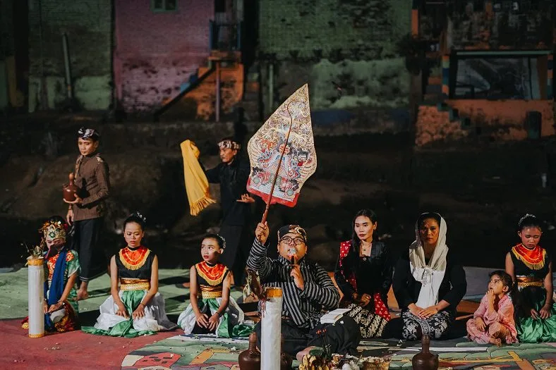 Pertunjukan wayang di Festival Kali Berantas. Foto/dok