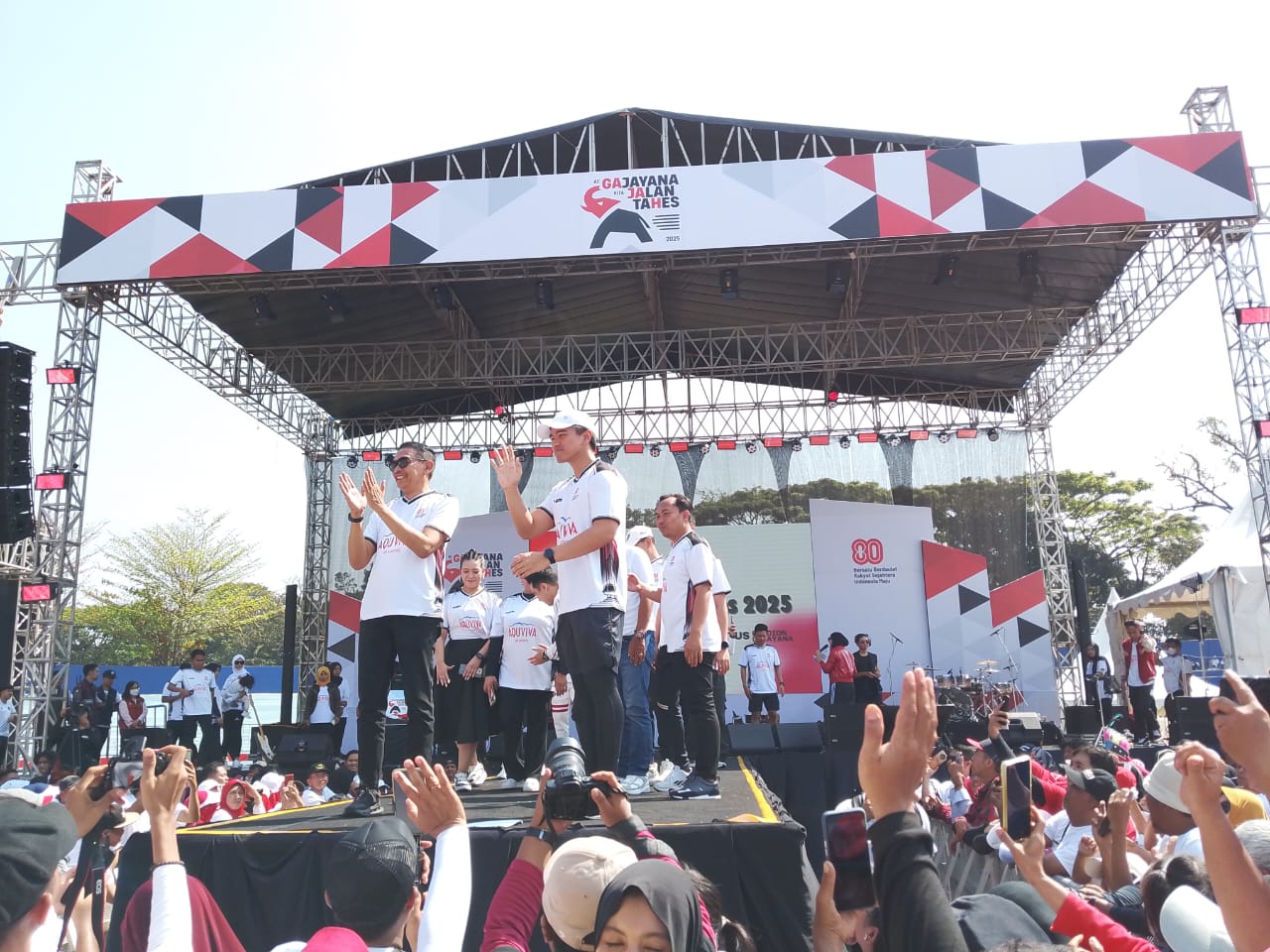 Animo masyarakat dalam acara Gajayana Jalan Tahes 2025 untuk 1.000 Event Kota Malang. (Foto/M Sholeh)