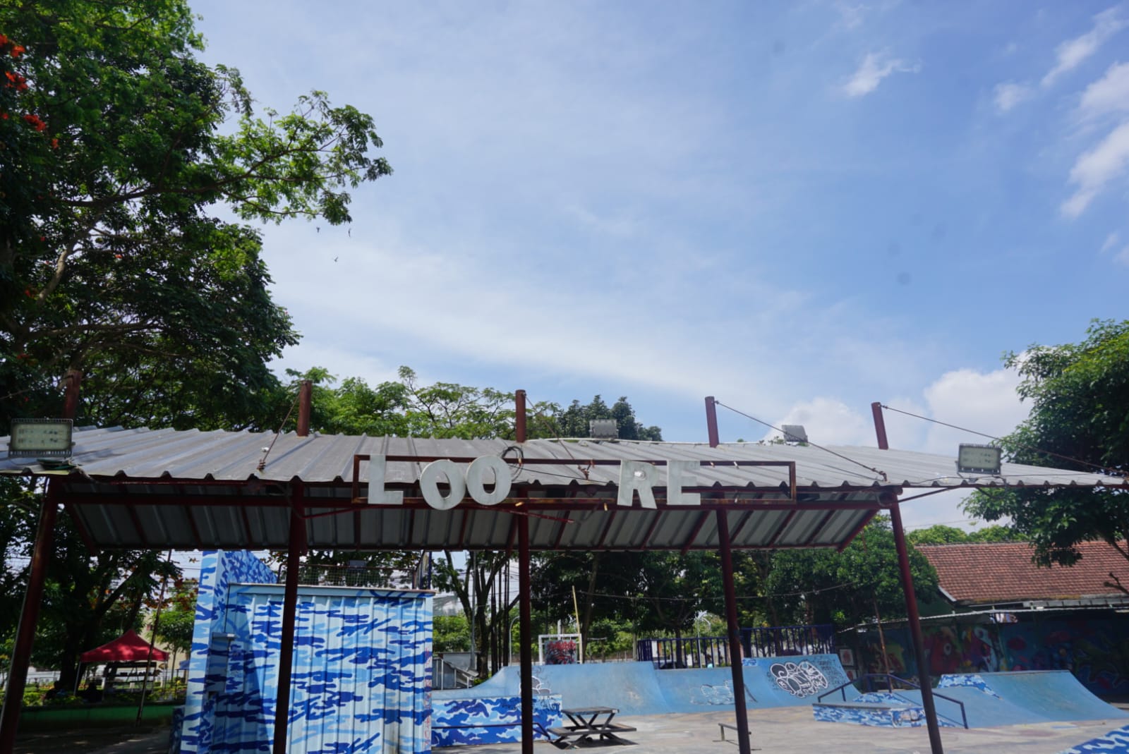 Fasilitas Taman Merjosari Malang rusak, pengunjung berkurang. warga berharap segera ada perbaikan. Foto/Yuliana Elvita Sari