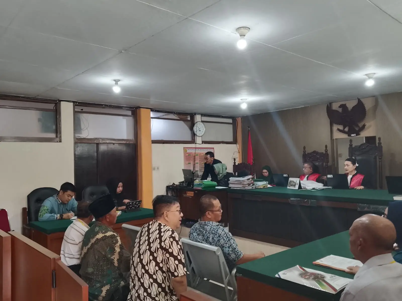 Persidangan agenda pembuktian BPN Kota Batu di PN Malang. (Foto/M Sholeh)