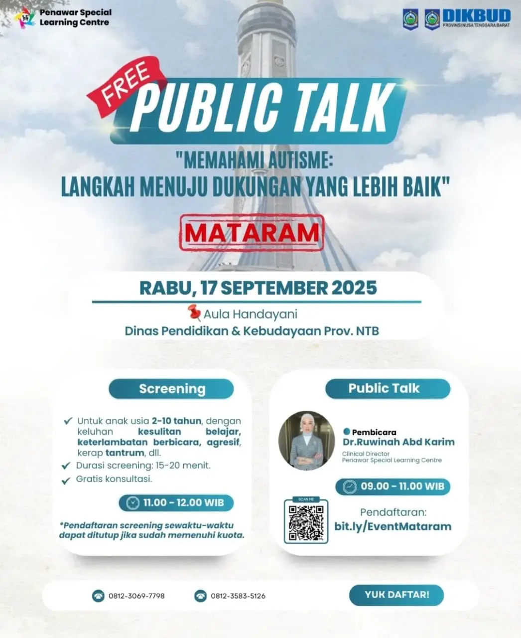 Event Public Talk yang diselenggarakan PSLC di Kota Mataram, NTB./Foto: Dok. PSLC.
