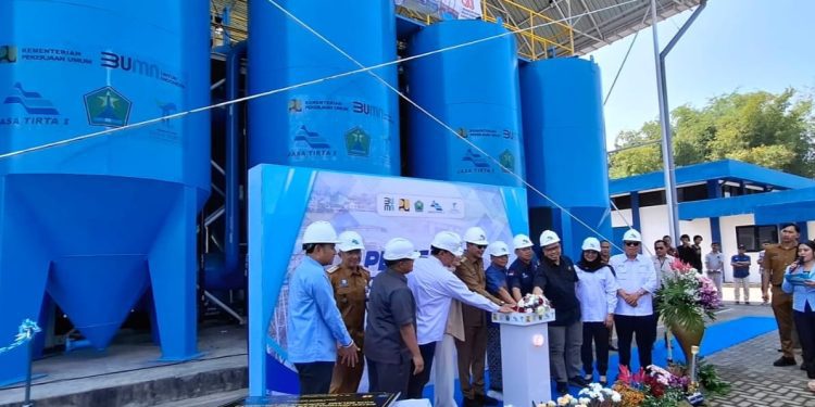 Peresmian operasional WTP SPAM Bango Kota Malang, sistem penyediaan air bersih. (Foto/M Sholeh)