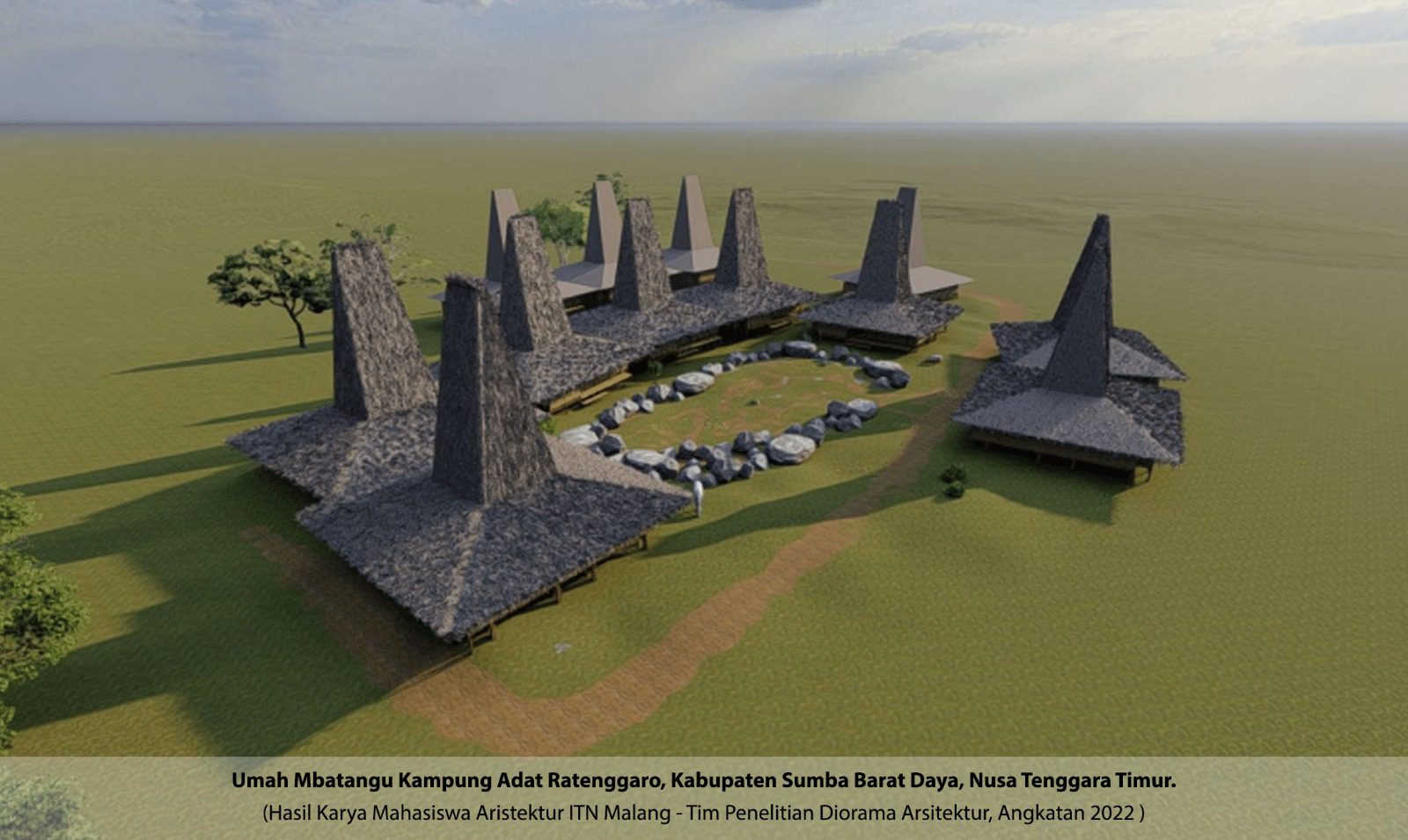 Ilustrasi arsitektur sebagai sarana pelestarian rumah adat. Foto/dok
