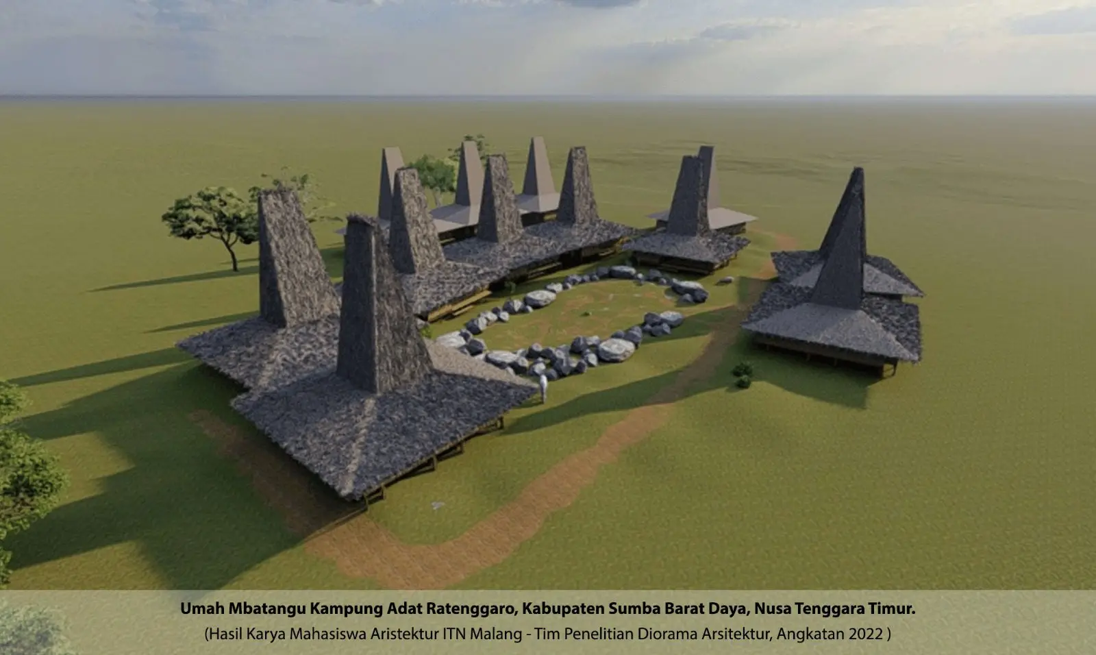 Ilustrasi arsitektur sebagai sarana pelestarian rumah adat. Foto/dok