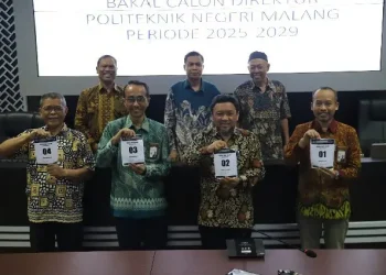 Empat kandidat maju dalam bursa calon Direktur Polinema periode 2025-2029./Foto: Dok.Polinema