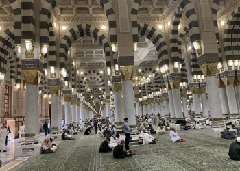 Suasana Masjid Nabawi di Kota Madinah, Arab Saudi beberapa hari lalu. Foto-foto: Irham Thoriq