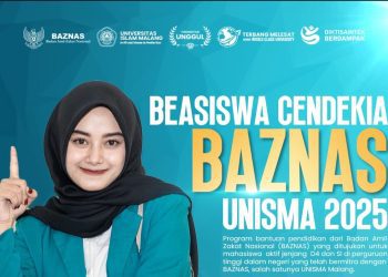 Pendaftaran Beasiswa Cendekia Baznas Unisma 2025 telah resmi dibuka./Foto: Dok. Unisma