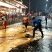 Truk terguling di flyover kota lama