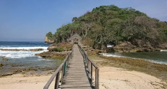 Rekomendasi wisata pantai Malang yang eksotis di Donomulyo dan wajib dikunjungi agar liburan lebih berkesan. /Foto: Google Review Pantai Ngliyep/Putrakid.