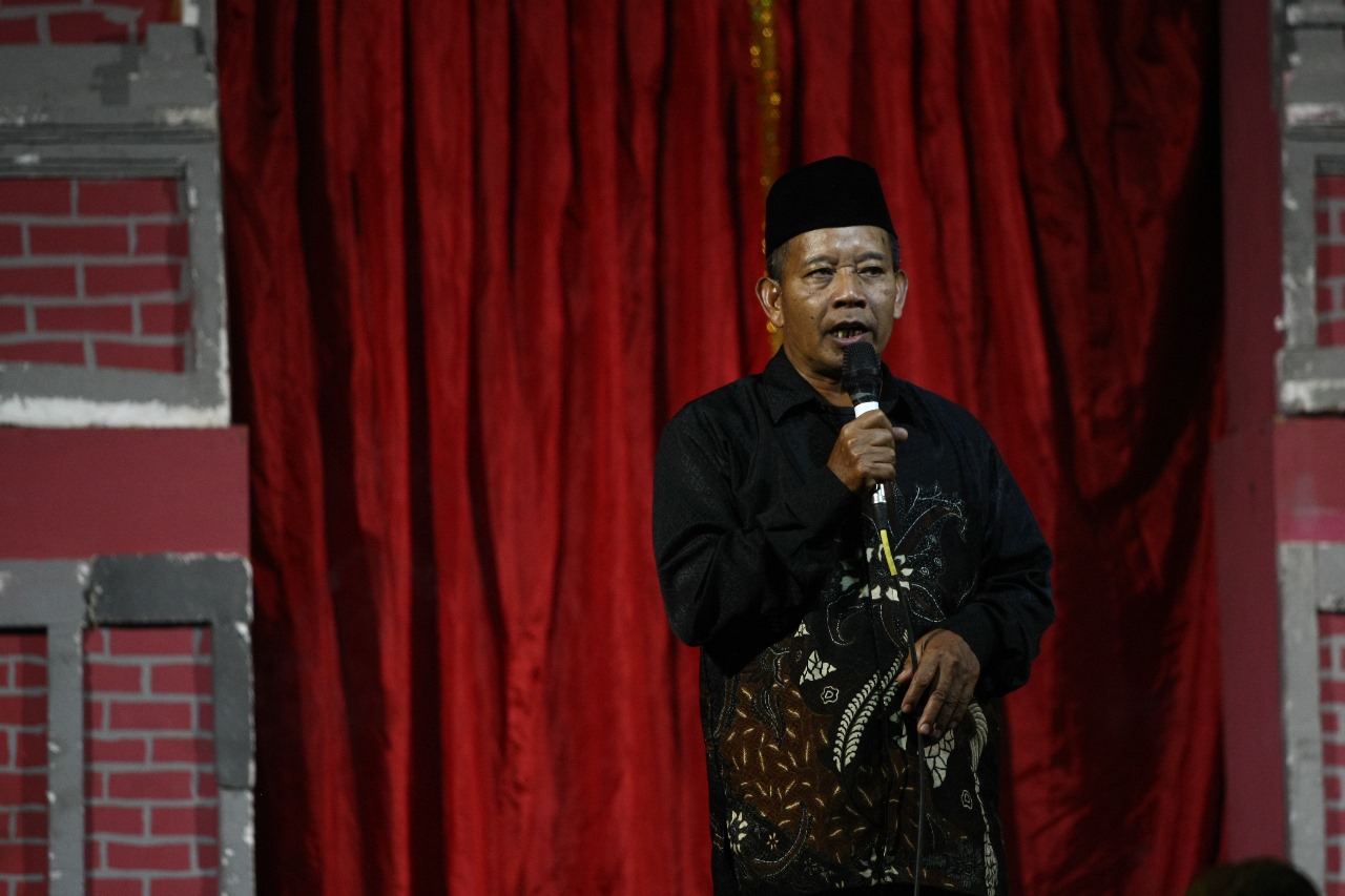 Tokoh Masyarakat Genting Kota Malang KH M. Yusron sambutan