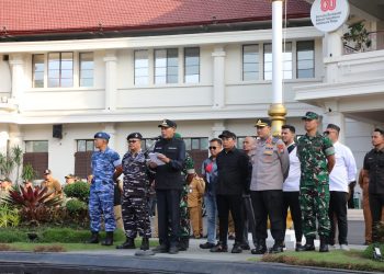 Wali Kota Malang, Wahyu Hidayat memimpin Apel Siaga Patroli Cipta Kondisi. (Foto/dok. Prokopim Setda Kota Malang)
