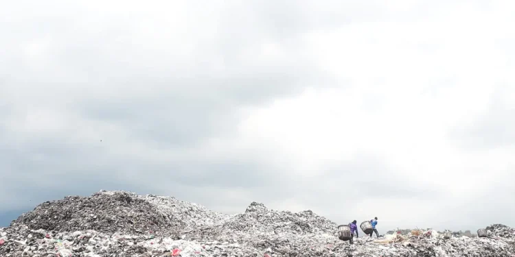 Ilustrasi sampah di TPA Supit Urang Kota Malang. (Foto/M Sholeh)