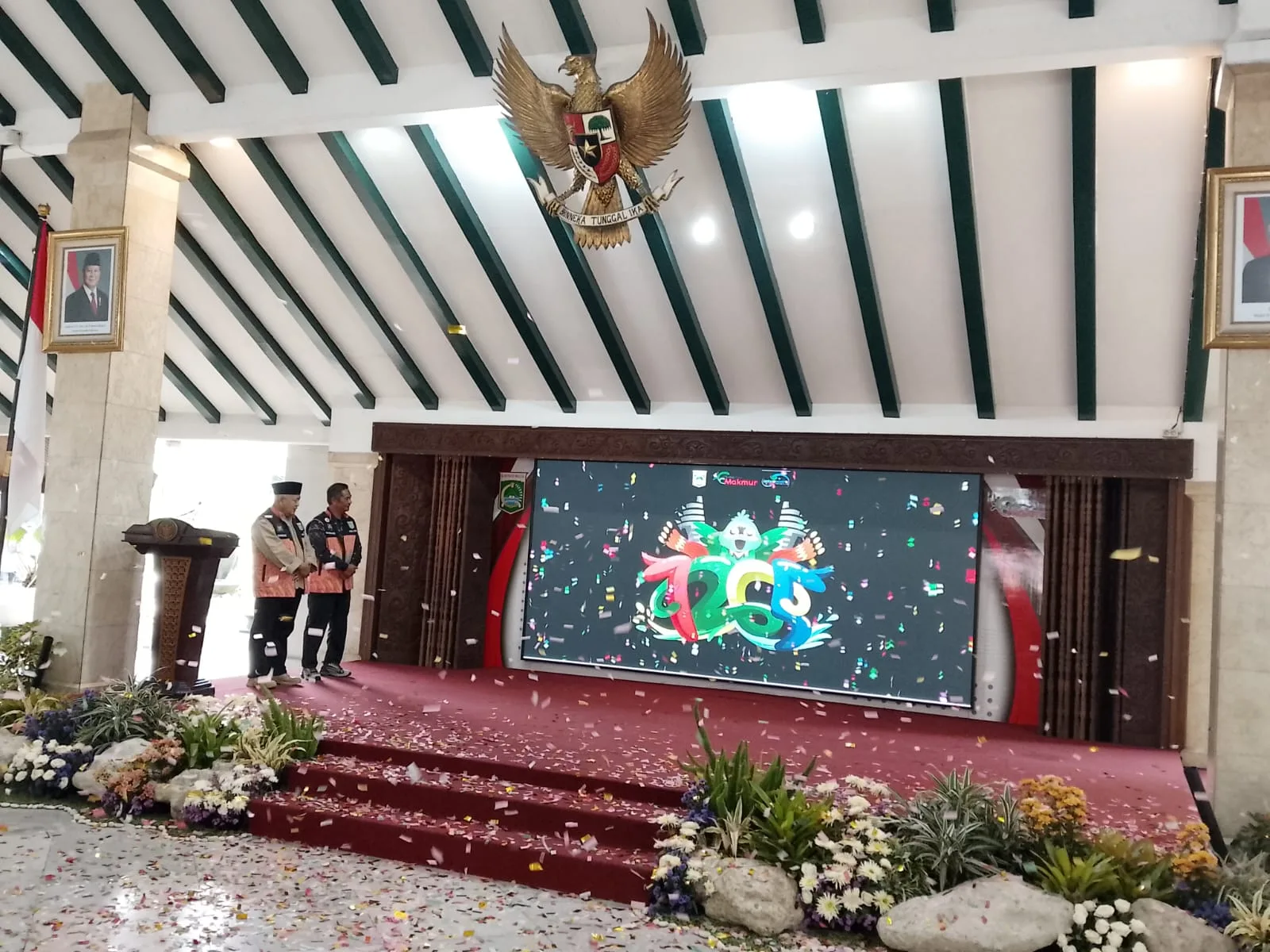 Bupati Malang, Sanusi meresmikan peluncuran logo Hari Jadi ke-1265 Kabupaten Malang. (Foto/M Sholeh)