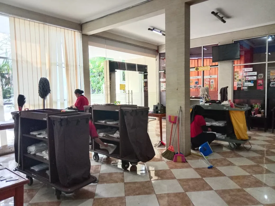Situasi UKK pada program perhotelan (PHT) di SMKN 2 Malang. Foto/Siti Nur Fadia