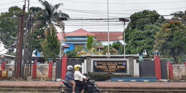 Terminal Hamid Rusdi Kota Malang yang akan dilintasi bus Trans Jatim. (Foto/M Sholeh)
