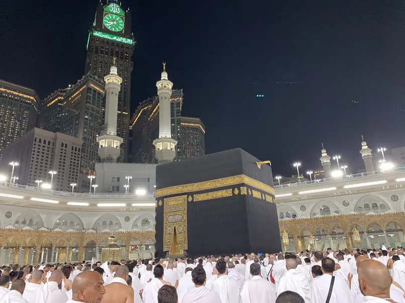 Suasana kakbah di Kota Makkah jelang shalat magrib pada akhir Agustus lalu. Foto: irham thoriq