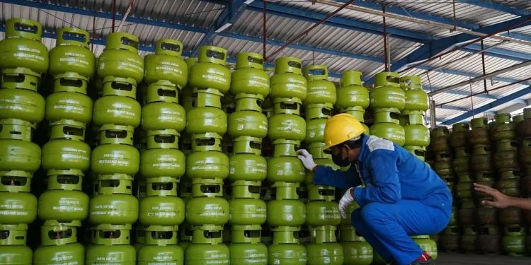Ilustrasi pasokan LPG 3 kilogram. (Foto/dok. Pertamina)