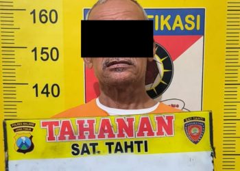 Tersangka AR ditangkap karena diduga mencabuli anak usia 8 tahun. Foto: Polres Malang