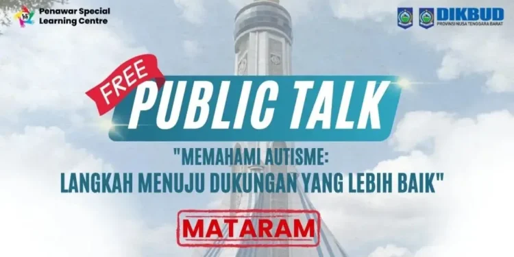 PSLC gelar event Public Talk di Kota Mataram yang mengajak mengupas tuntas strategi mendukung anak autis dengan narasumber ahli. /Foto: Instagram @pslc.indonesia.