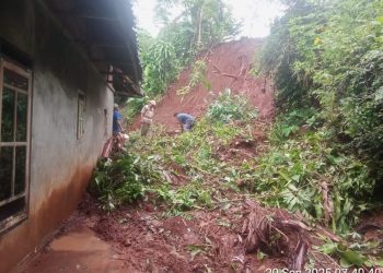 Tanah longsor di wilayah Tirtoyudo. Foto: BPBD Kabupaten Malang