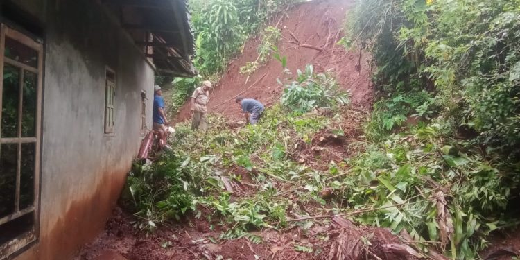 Tanah longsor di wilayah Tirtoyudo. Foto: BPBD Kabupaten Malang