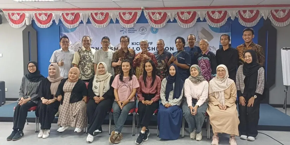Para wartawan se-Indonesia yang lolos menjadi peserta JFC 2025 Batch 2 usai kick off di Rumah Belajar TBIG Tangerang Jakarta, Jumat (29/08/2025). (Foto: dok GWPP)