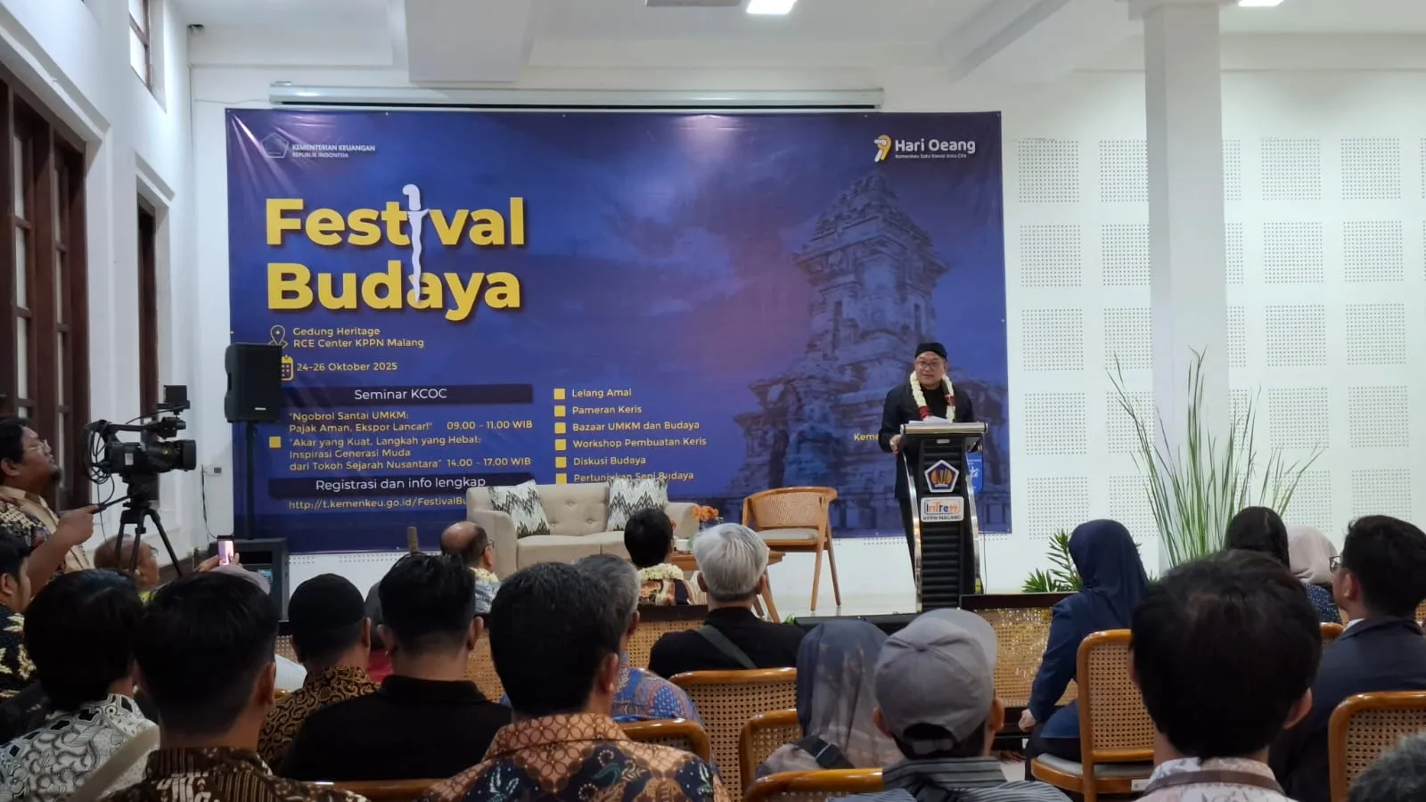 Kepala Kanwil DJBC Jatim Agus Sudarmadi saat memberikan sambutan. Foto: Azmy