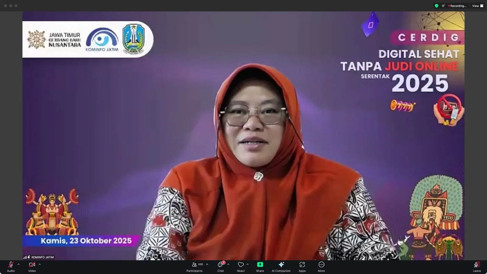 Kepala Diskominfo Jawa Timur Sherlita Ratna Dewi Agustin. Foto: Diskominfo Kota Batu