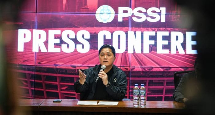 Ketua Umum PSSI, Erick Thohir tak mau terburu-buru menunjuk pelatih anyar Timnas Indonesia menggantikan posisi Patrick Kluivert. /Foto: Dok. PSSI