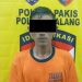 Tersangka JWS usai diamankan polisi dalam peristiwa perampokan di Pakis. Foto: Polres Malang