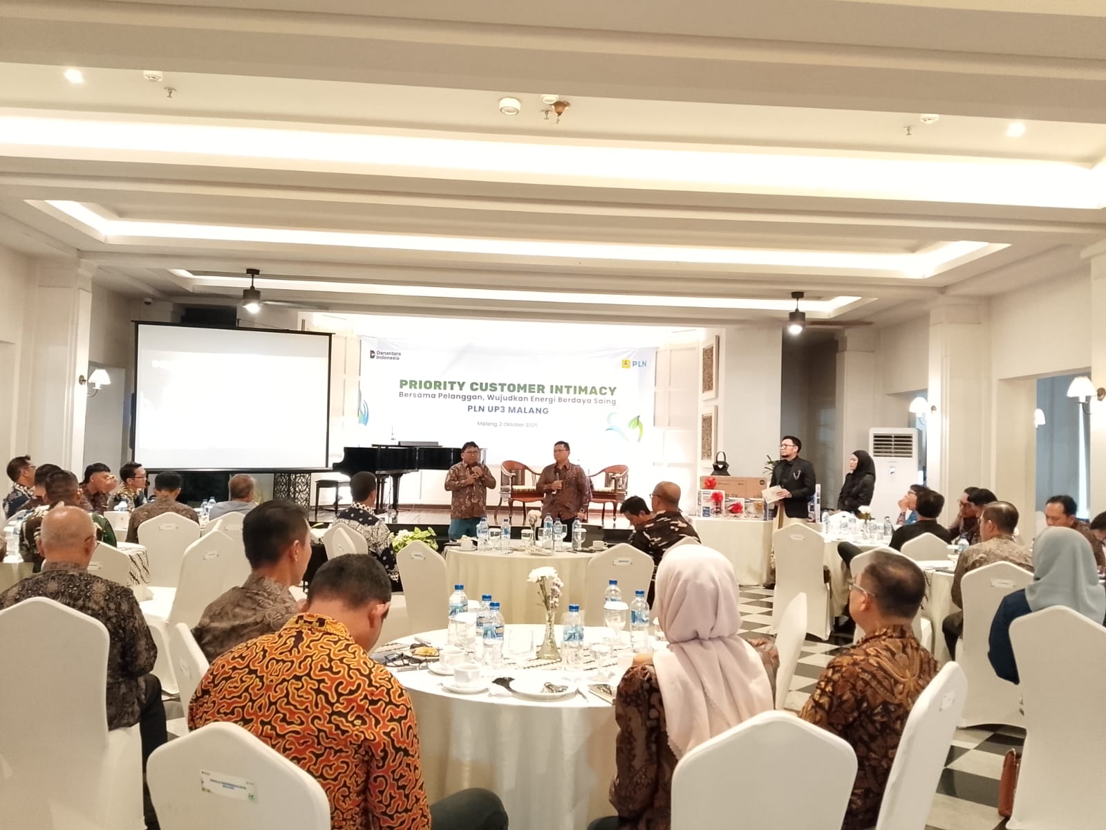 Kegiatan Priority Customer Intimacy yang digelar PLN UP3 Malang untuk mendorong pertumbuhan ekonomi Malang Raya. (M Sholeh)