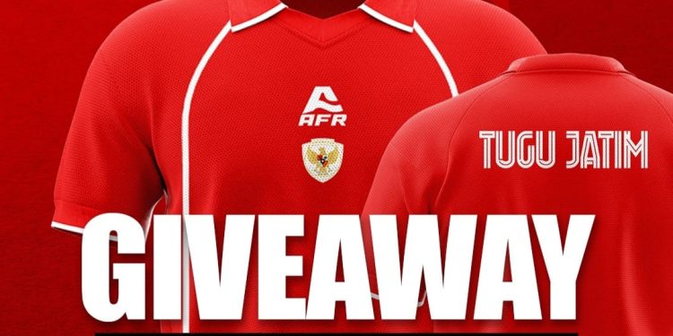 Giveaway tebak skor laga Irak vs Timnas Indonesia yang dipersembahkan Tugu Jatim x AFR.Activewear. /Foto: Dok. Tugu Jatim.