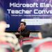Event Microsoft Elevate Teacher Convening 2025 di Dome Theater UMM membahas peluang dan tantangan Artificial Intelligence (AI) di masa depan. /Foto: Tugumalang.id/Husni.