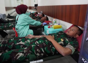 Pelaksanaan donor darah yang digelar Pemkot Batu dan Poltekad dalam rangka HUT Kota Batu ke-24. Foto: Diskominfo Kota Batu