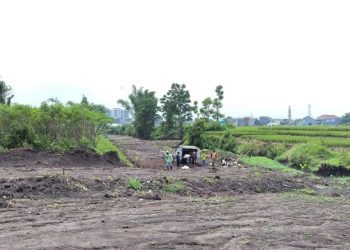 Lokasi lahan yang akan dijadikan jalur alternatif Candi Panggung. (Foto/M Sholeh)