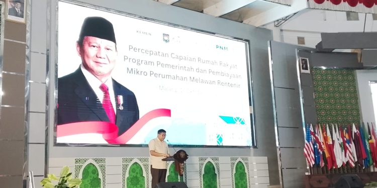 Menteri Perumahan dan Kawasan Permukiman (PKP) RI, Maruar Sirait dorong percepatan program rumah rakyat. (Foto/M Sholeh)