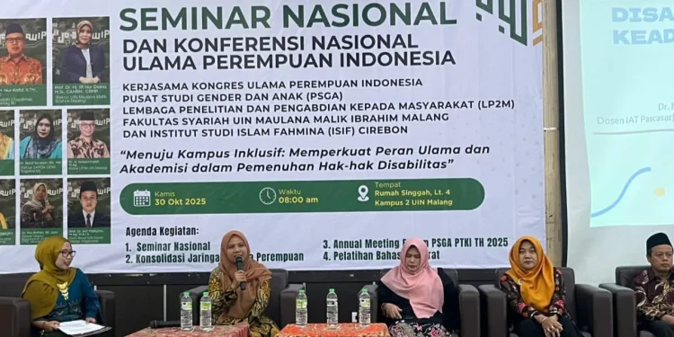 UIN Malang gelar Seminar Nasional dan Konferensi Nasional Ulama Perempuan Indonesia, pertegas komitmen wujudkan kampus inklusif. /Foto: Tugumalang.id/Bagus Rachmad Saputra.