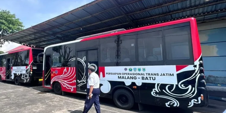 Bus Trans Jatim yang akan beroperasi di Kota Malang. (Foto/ist)