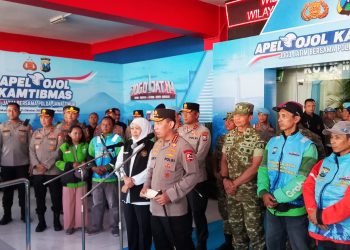 Kapolri Jenderal Listyo Sigit Prabowo gandeng ojol jaga Kamtibmas. (Foto/M Sholeh)