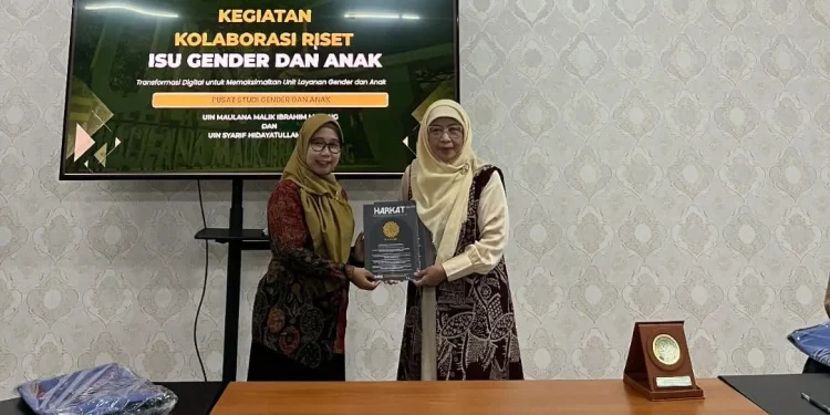 Kolaborasi PSGA UIN Malang dan UIN UIN Syarif Hidayatullah Jakarta. Foto/dok UIN Malang