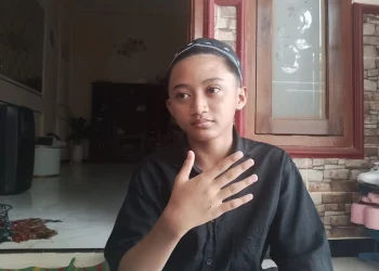 Santri Ponpes Al Khozyni Sidoarjo asal Kota Malang memberikan kesaksian (M Sholeh)