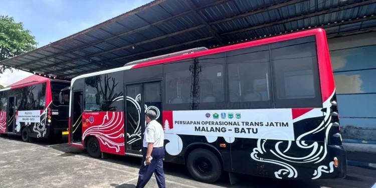 Bus Trans Jatim yang akan beroperasi di Kota Malang. (Foto/ist)
