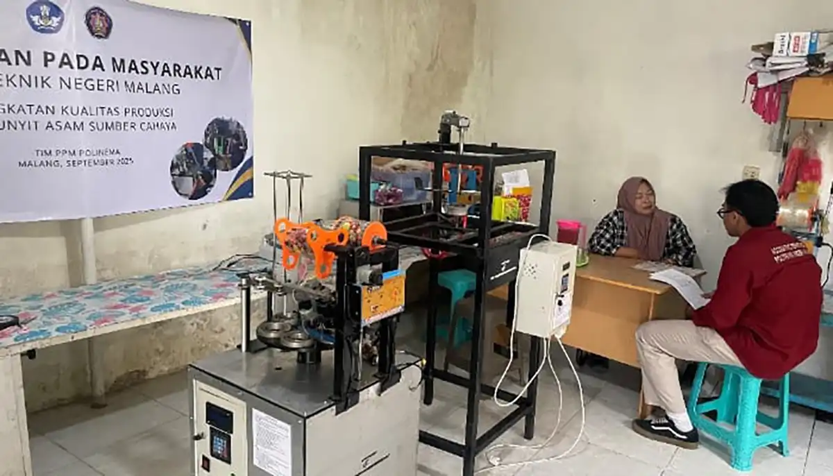 Salah satu mahasiswa Tim PKM Polinema 