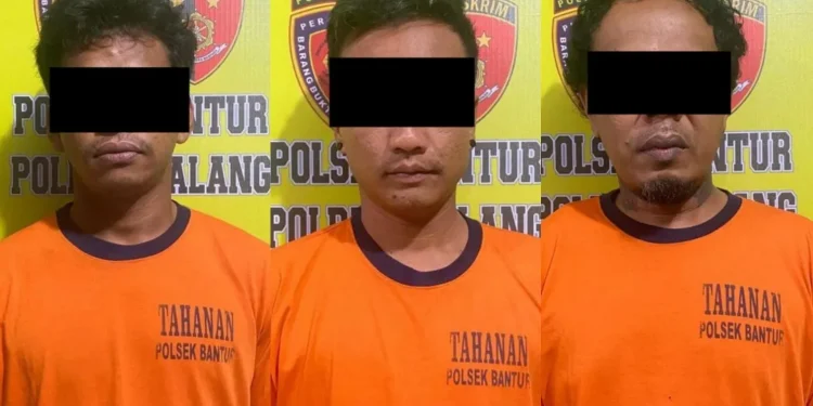 Tersangka pencuri dan penadahan pompa air di Bantur. Foto: Polres Malang