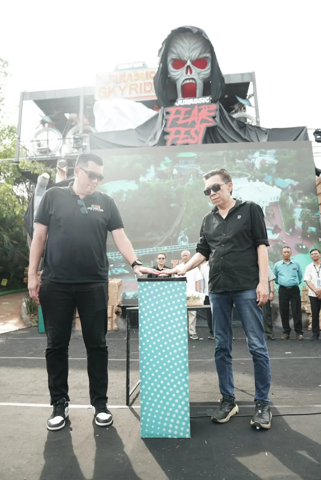 Peresmian wahana baru di Jatim Park 3, Jurassic Sky Ride. Foto: Dok. Jatim Park Group